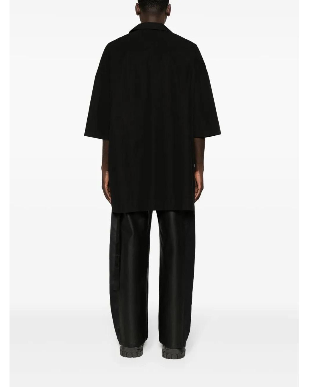Rick Owens Black Magnum Tommy Longline Shirt for men
