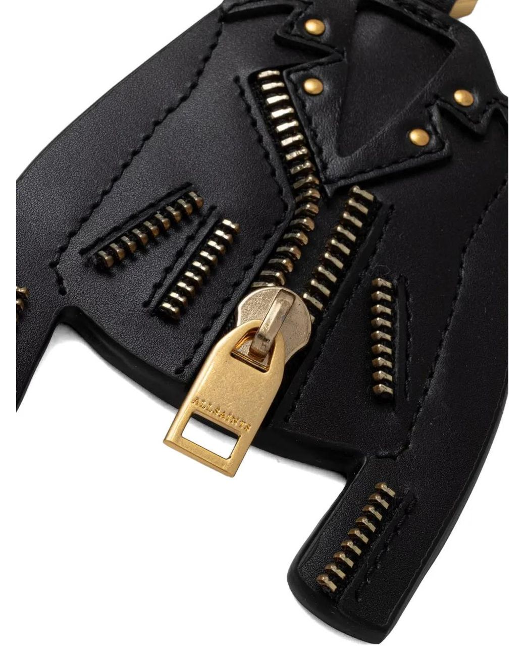 AllSaints Black Porte-Clés Veste De Moto