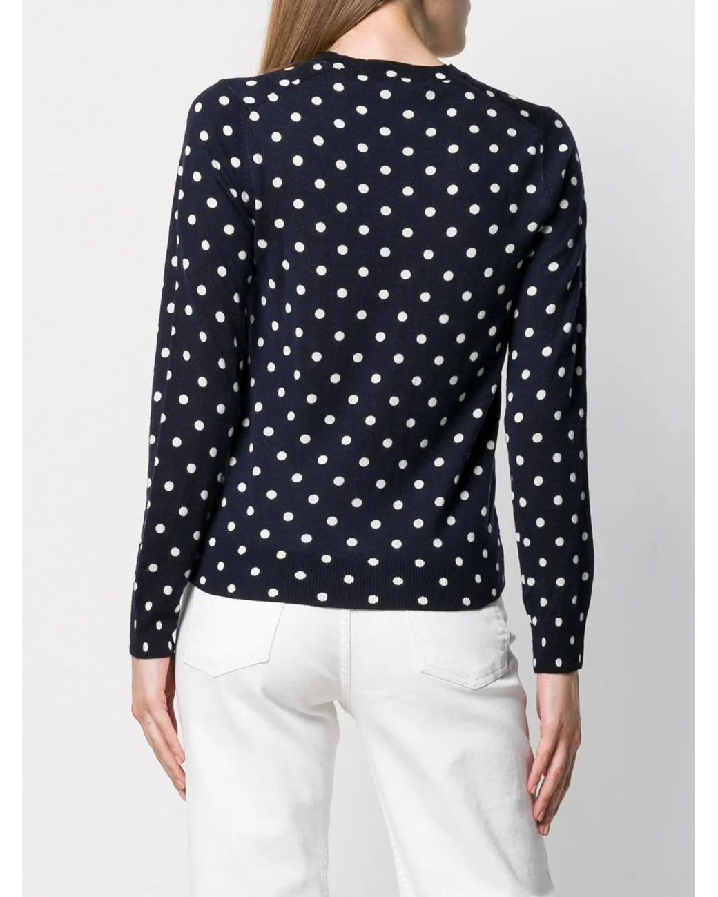 COMME DES GARÇONS PLAY Black Polka-Dot Knit Sweater