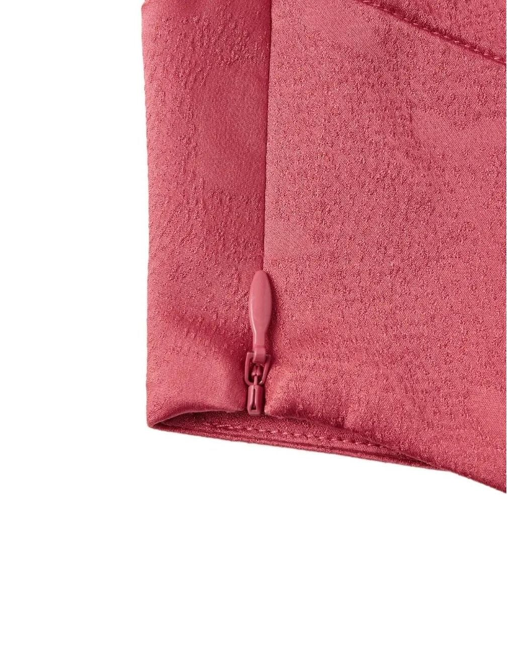 Shanghai Tang Pink Jacquard-Effect Frog-Button Top