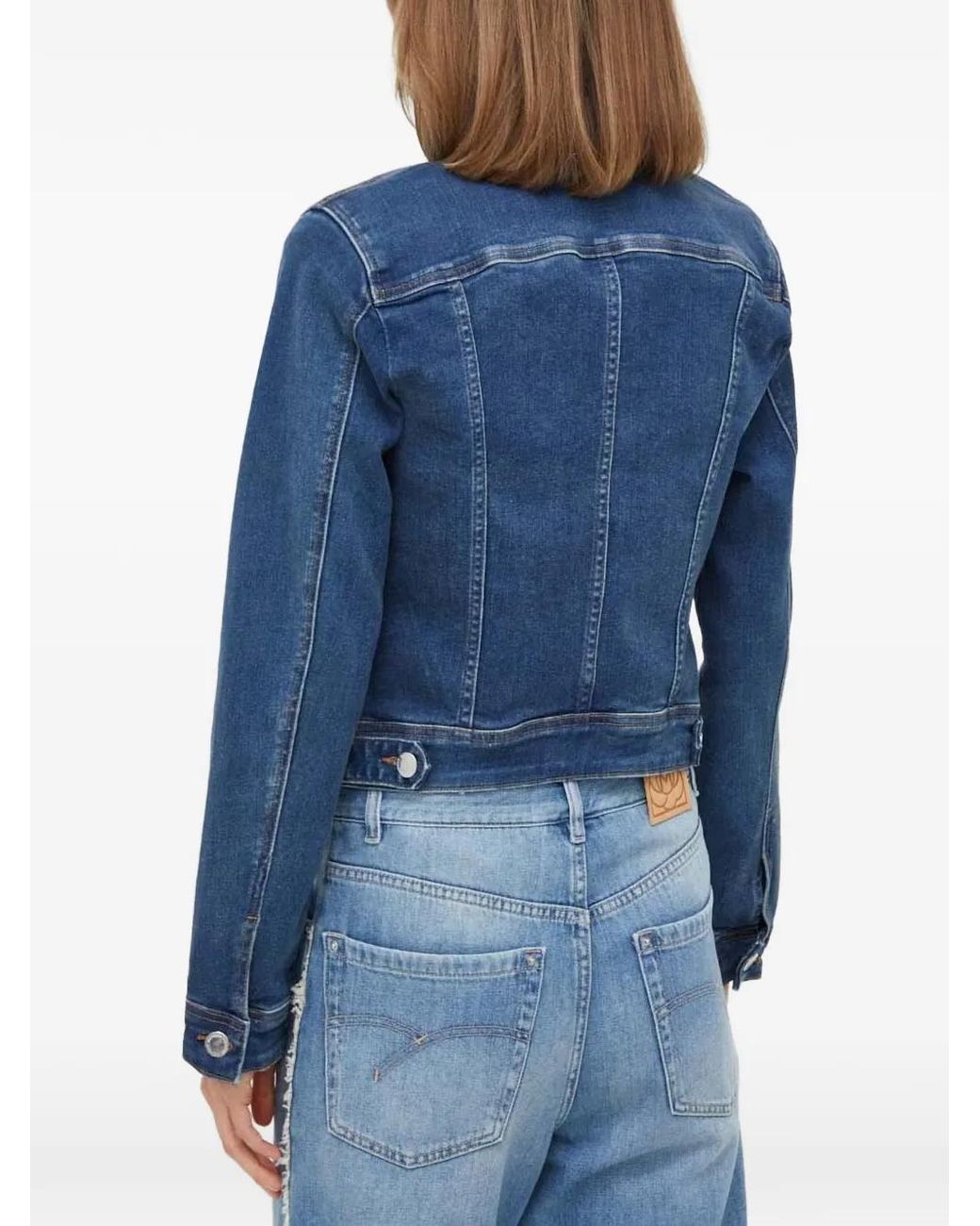 Morgan Blue Button-Fastening Denim Jacket