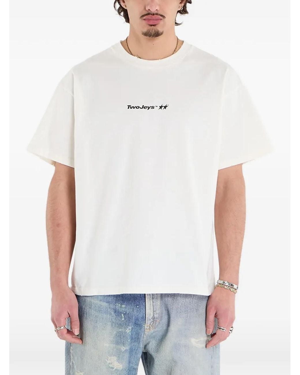 Twojeys Icon Logo-Print T-Shirt in White for Men | Lyst