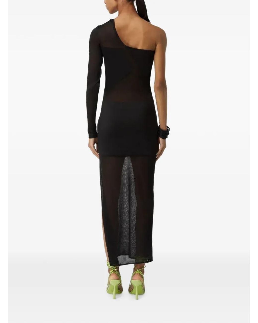 GAUGE81 Black Maxi Loralai One-Shoulder Dress