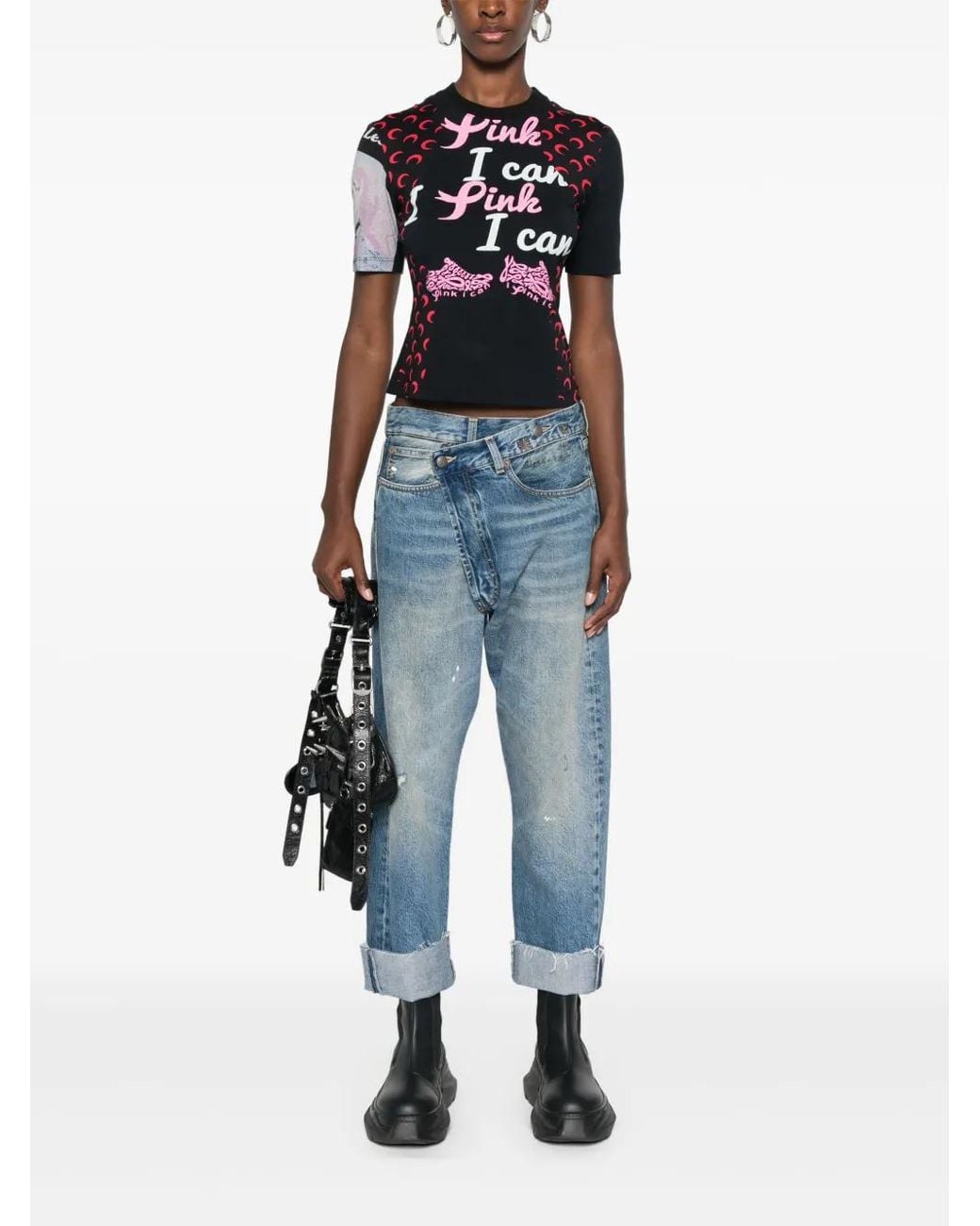 R13 Blue Crossover Jeans