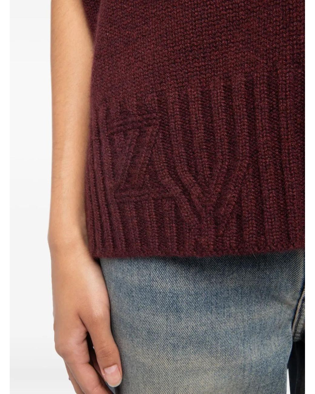Zadig & Voltaire Purple V-Neck Side-Tie Vest