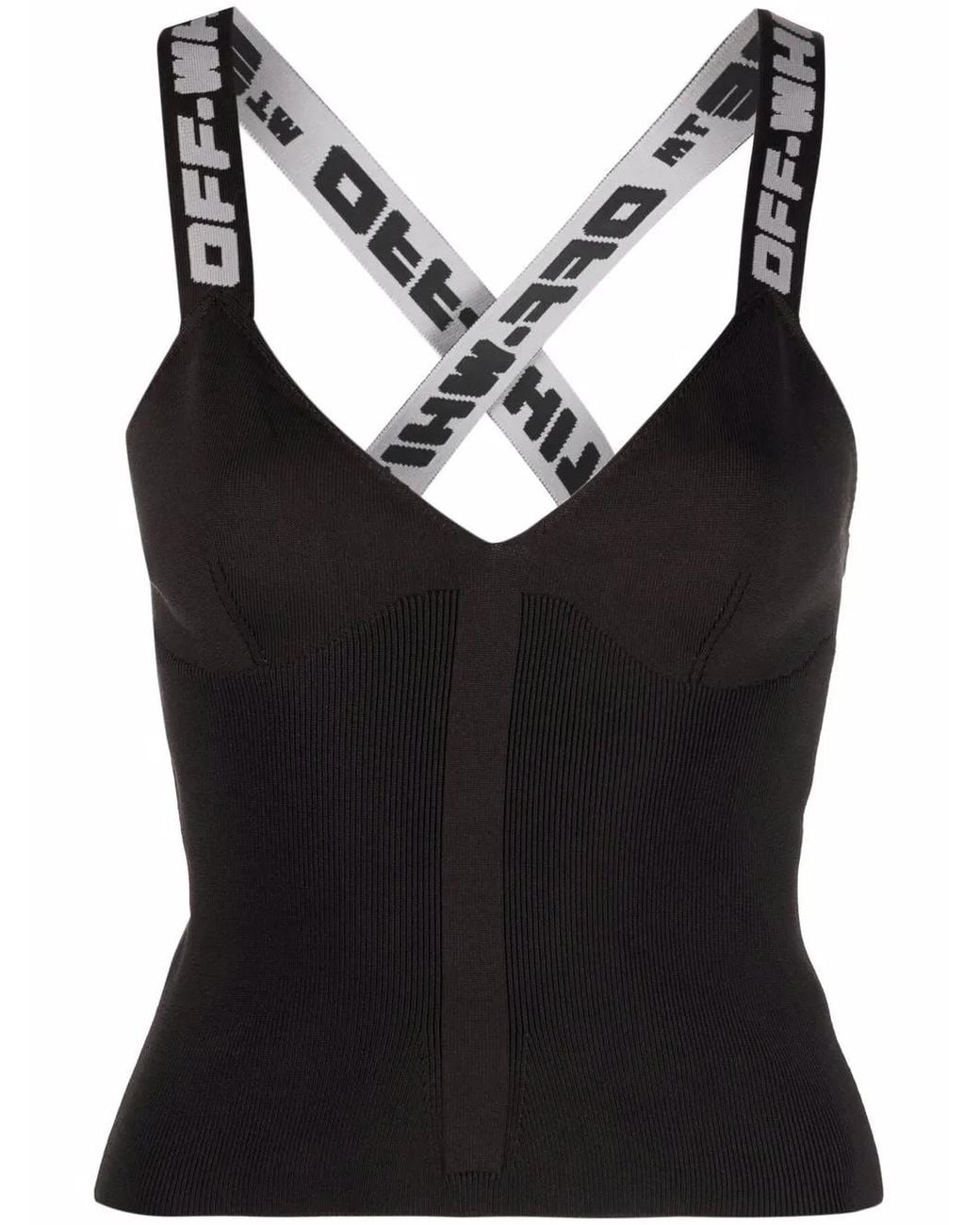Off-White c/o Virgil Abloh Black Logo-Band Top