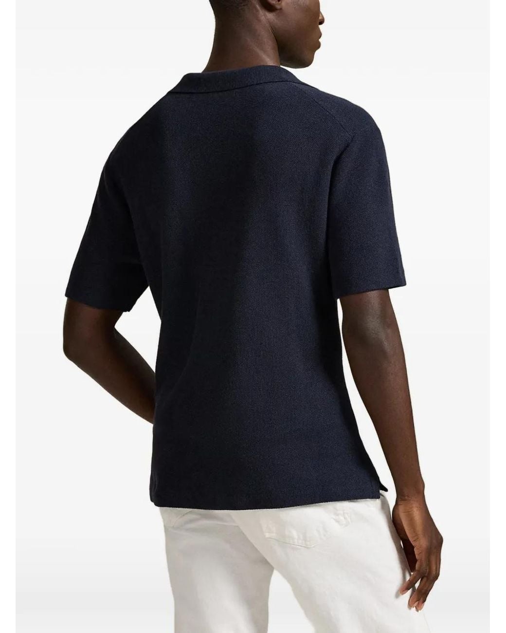 Polo Ralph Lauren Blue Logo-Embroidered Button-Up Shirt for men
