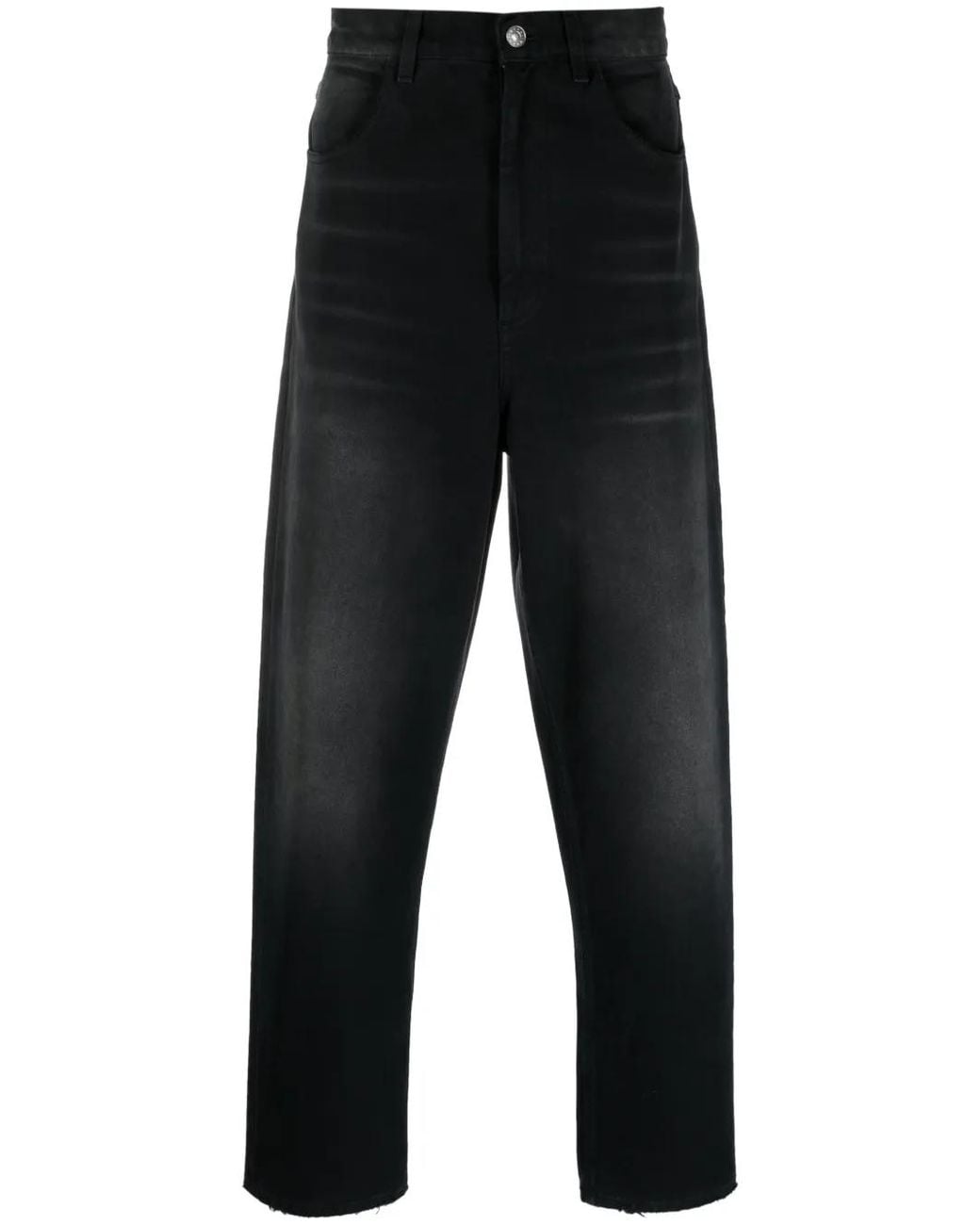 Marni Black Whiskering-effect Straight-leg Jeans for men