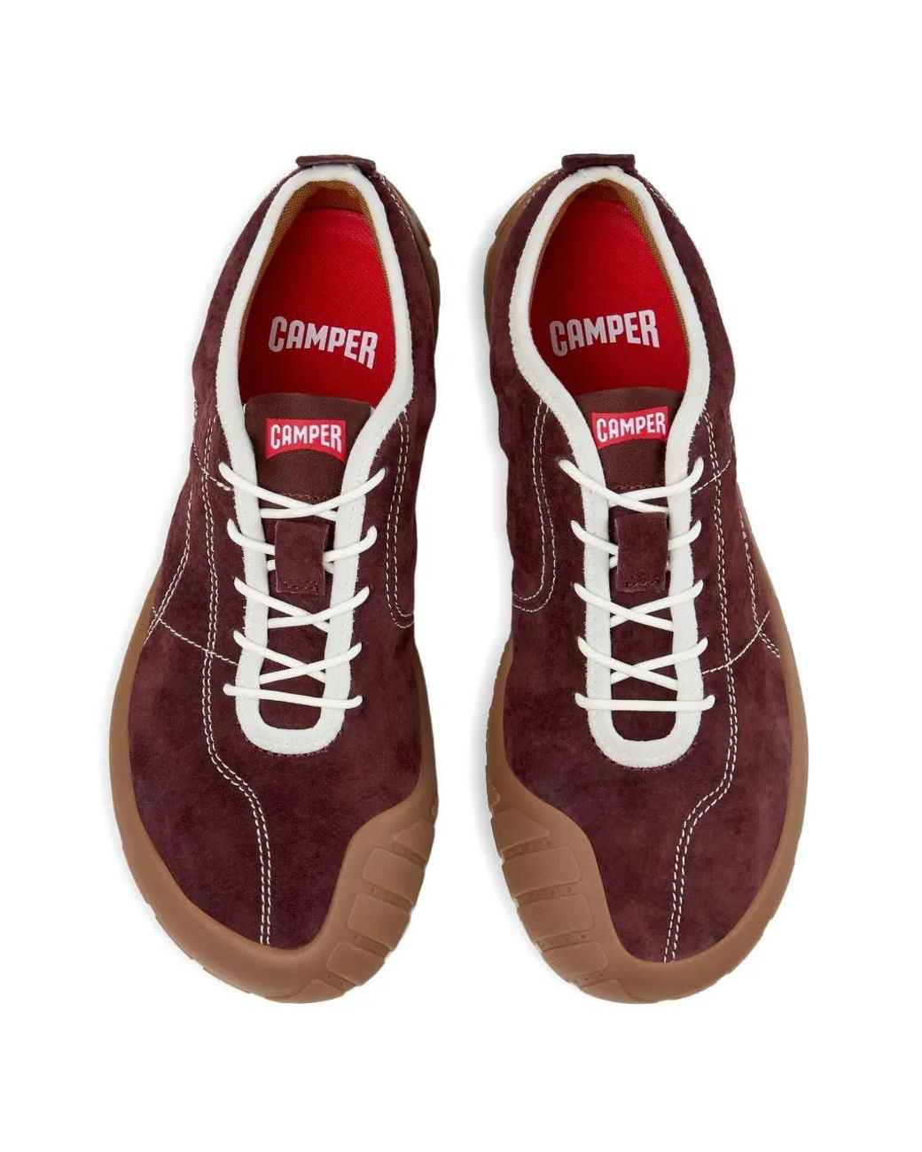 Camper Brown Peu Path Suede Leather Sneakers