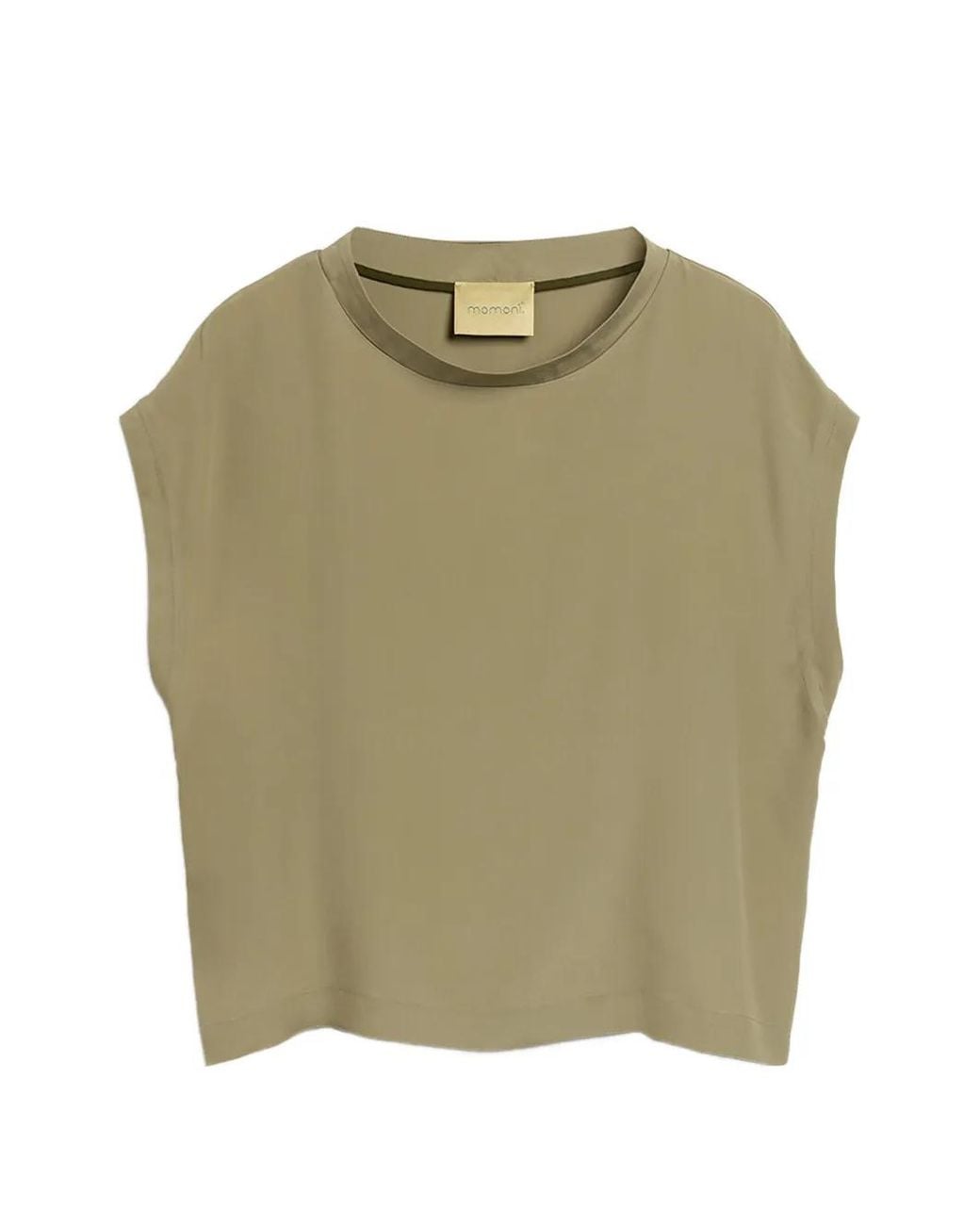 Momoní Green Curacao Boat-Neck Sleeveless Blouse