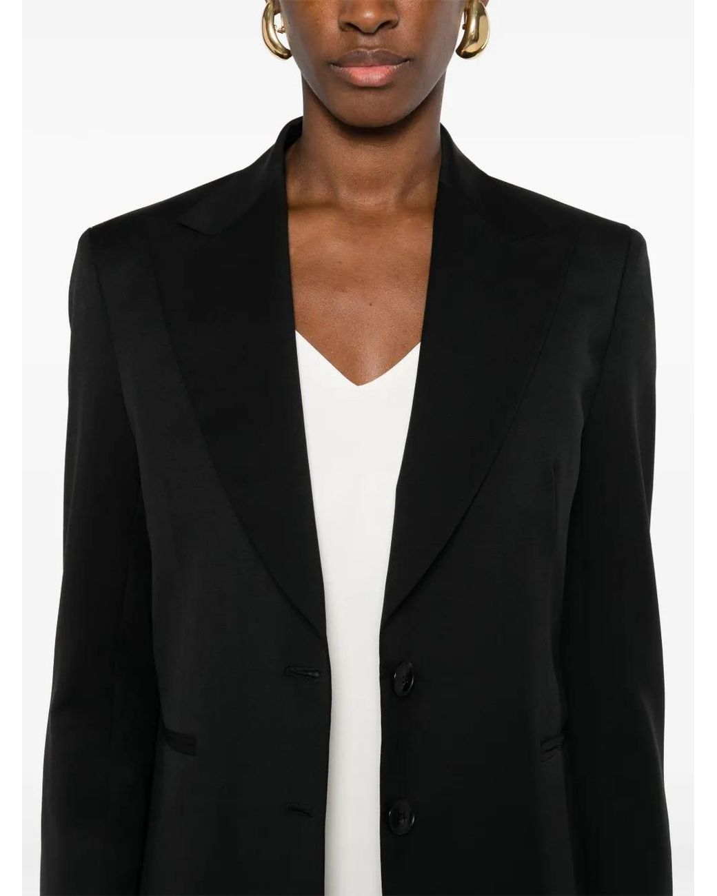 SAULINA Black Agnese Wool Blazer