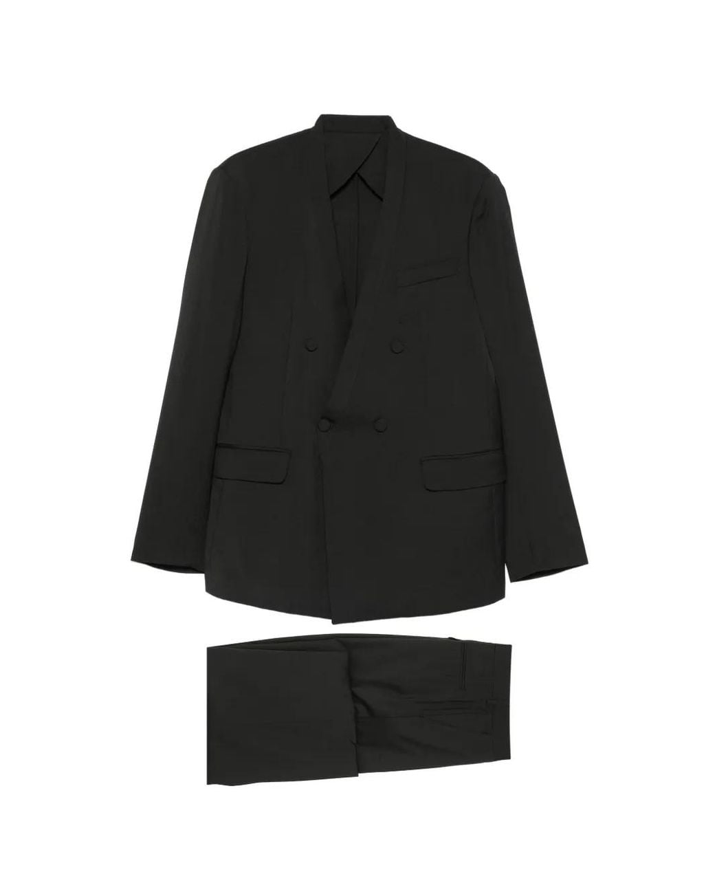 MARSĒM Black Double-Breasted Suit for men