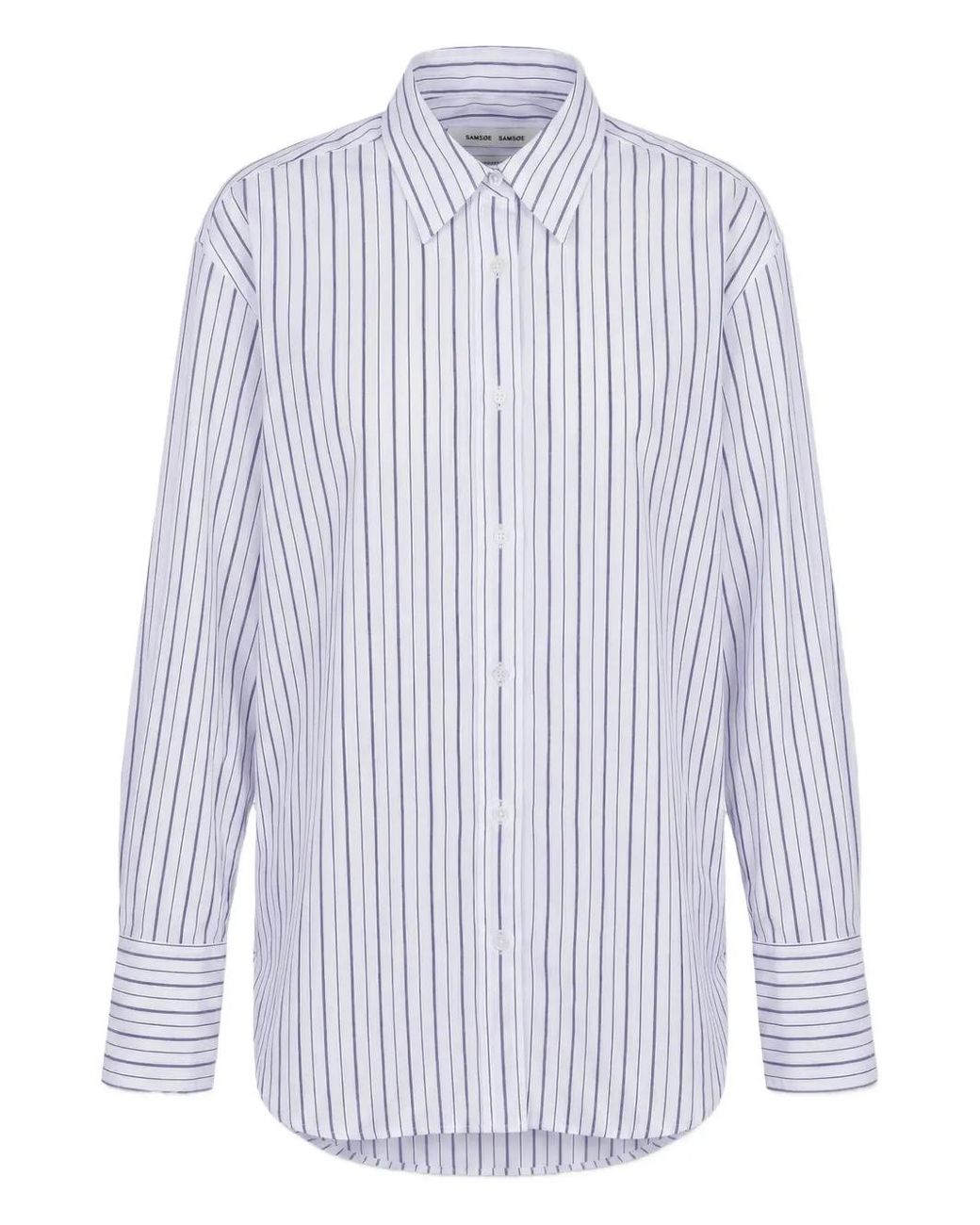 Samsøe & Samsøe White Striped Button-Down Shirt