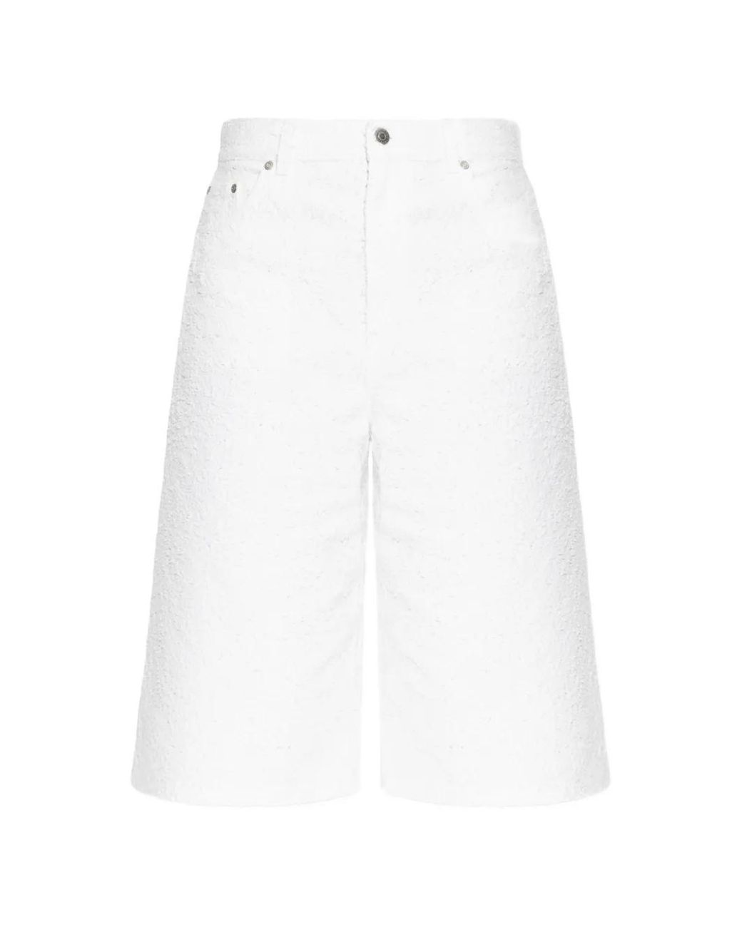 Stella McCartney White Textured Shorts