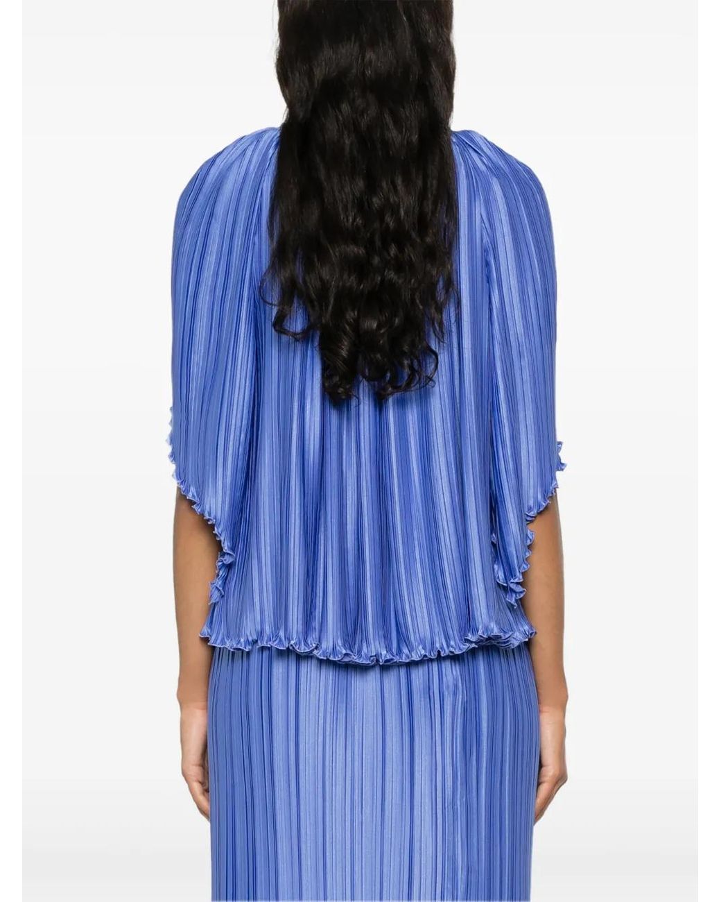 Lanvin Plissé Blouse in het Blue