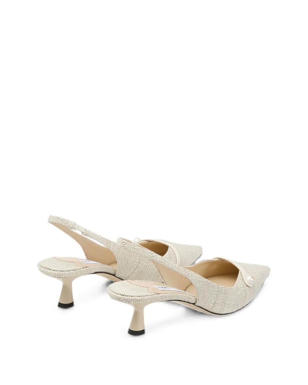Jimmy Choo White Amita 45 Pumps
