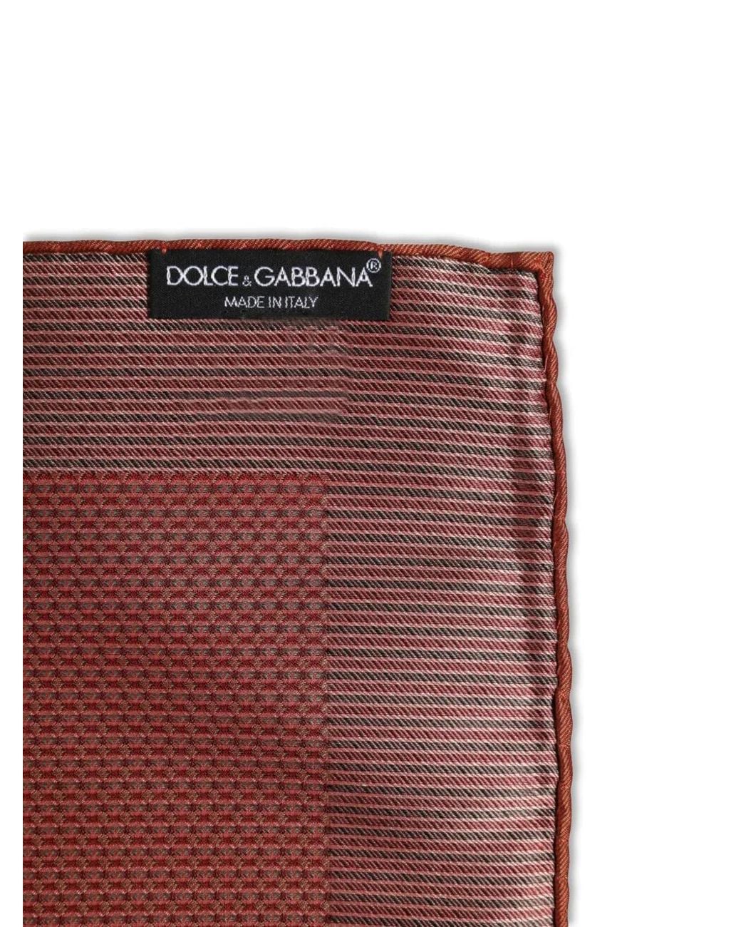 Carré De Poche À Motif Géométrique Dolce & Gabbana pour homme en coloris Red