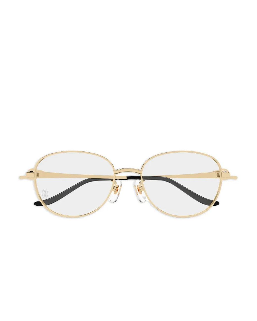 Cartier Metallic Panthère De Cartier Round-Frame Glasses