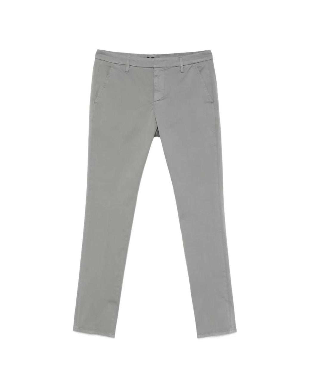 Dondup Gray Gaubert Slim-Fit Turn-Up Trousers for men