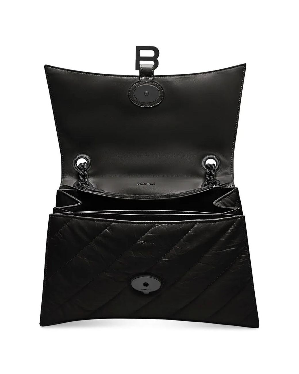 Balenciaga Black Crush Large Leather Shoulder Bag