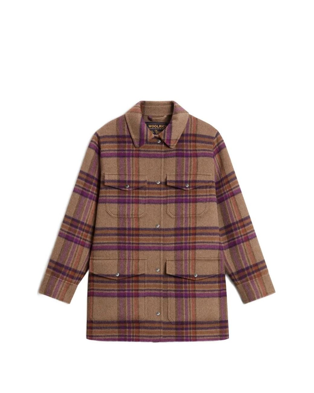Woolrich Brown Double-Face Oversized Coat