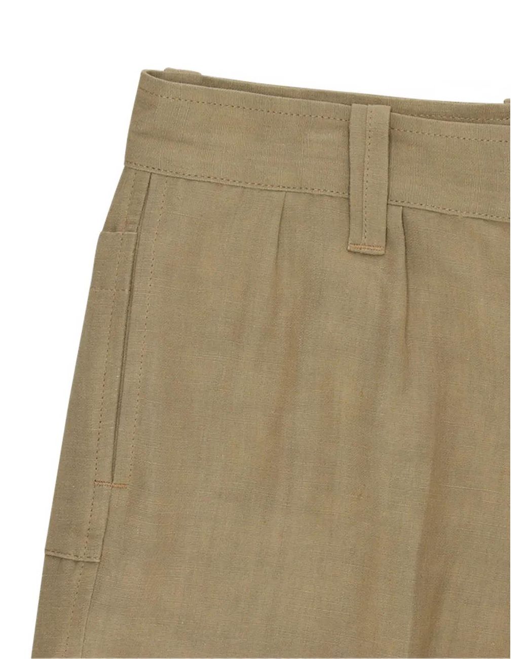 Fortela Natural Bedford Pleated Shorts for men