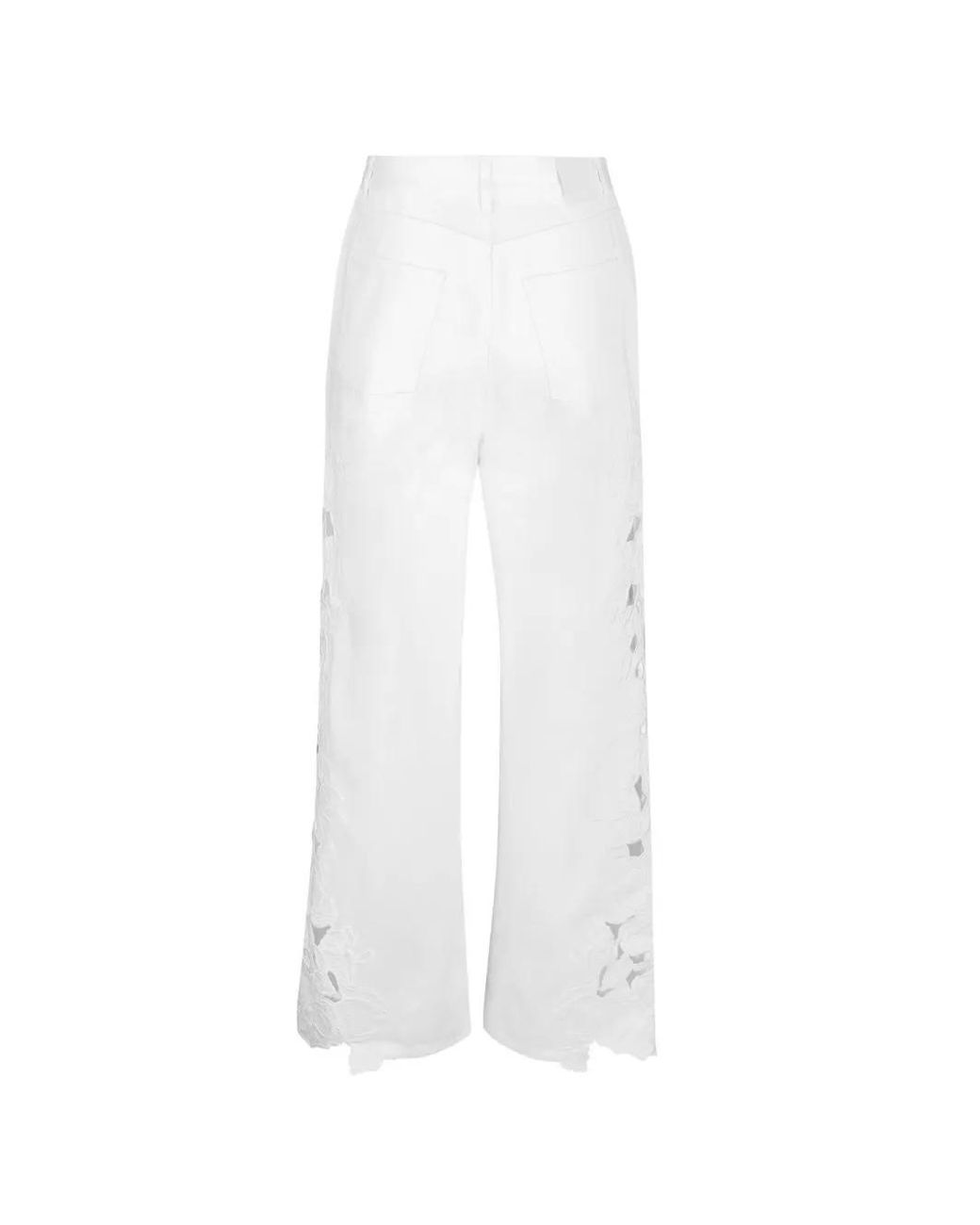 Jonathan Simkhai White Porter Embroidered Jeans
