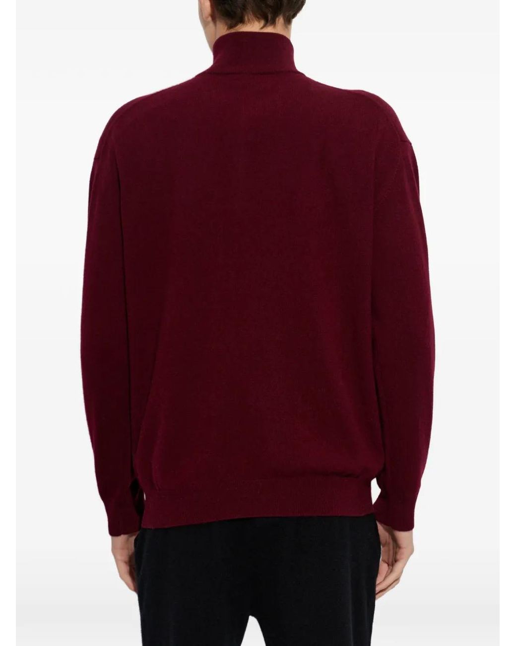 Lisa Yang Red Augustus Zip-Up Sweater for men