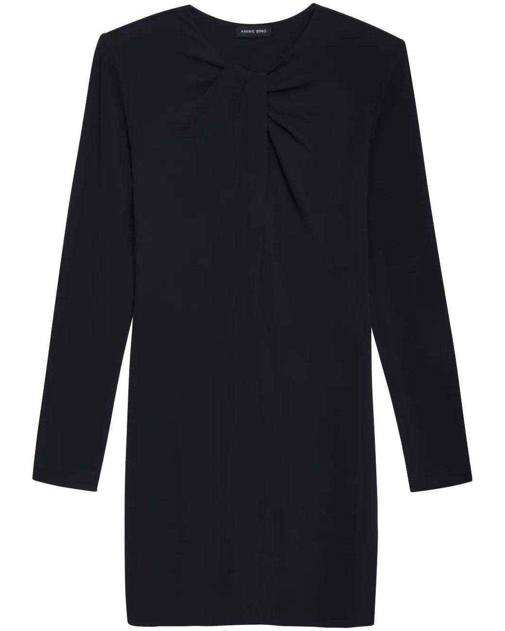 Anine Bing Blue Amaya Knot-Detail Minidress