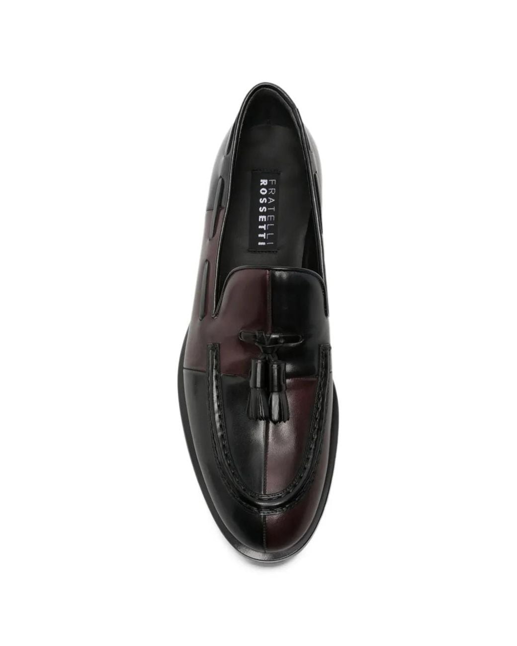 Fratelli Rossetti Black Tassel-Detail Colour-Block Loafers for men