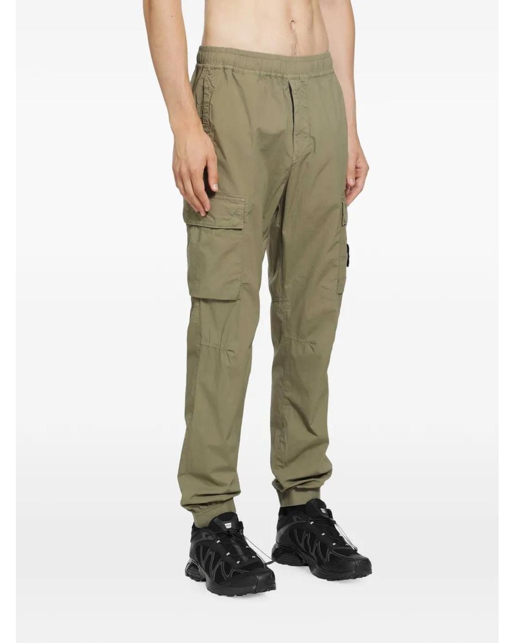 Stone Island Green Style Cotton Trousers For for men
