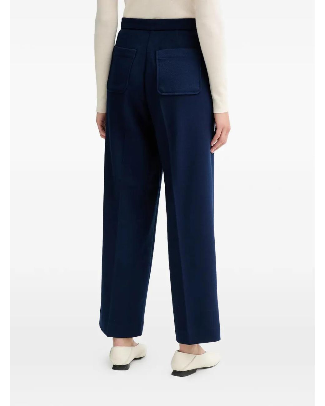 Sessun Blue Cropped Flared Trousers
