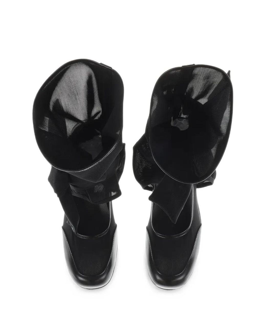 OPEN YY Black Cut-Out Ankle Boots