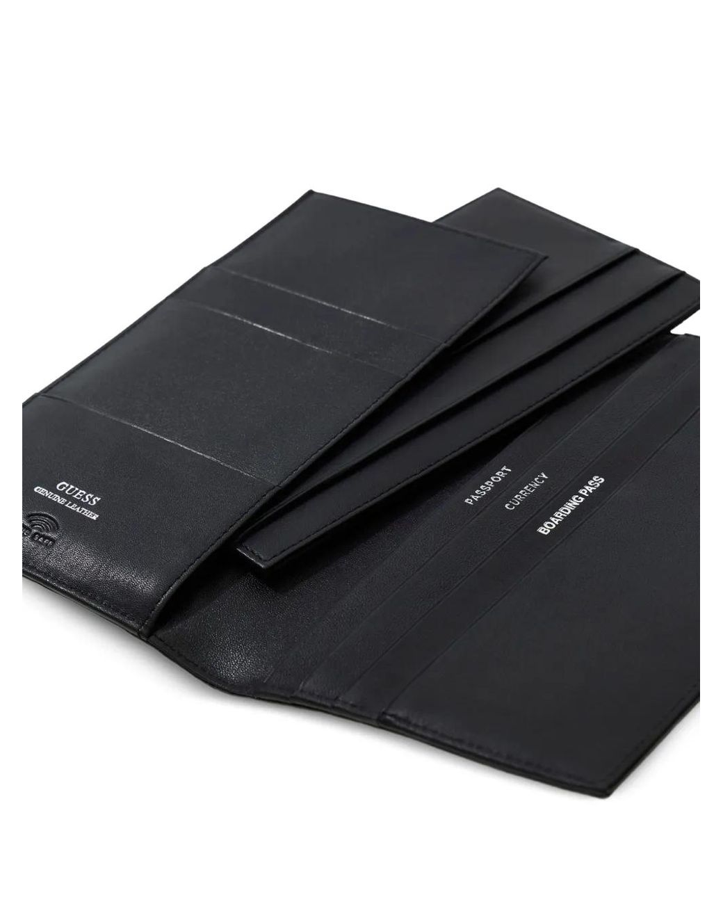 Guess Black Monaco Passport Case for men