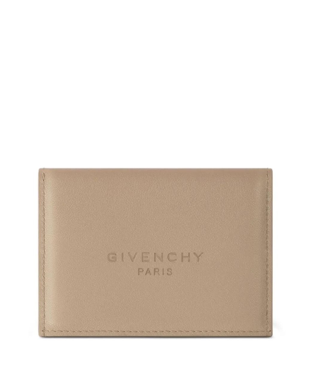 Givenchy Natural Antigona Stamped Bicolor Flap Card Holder for men