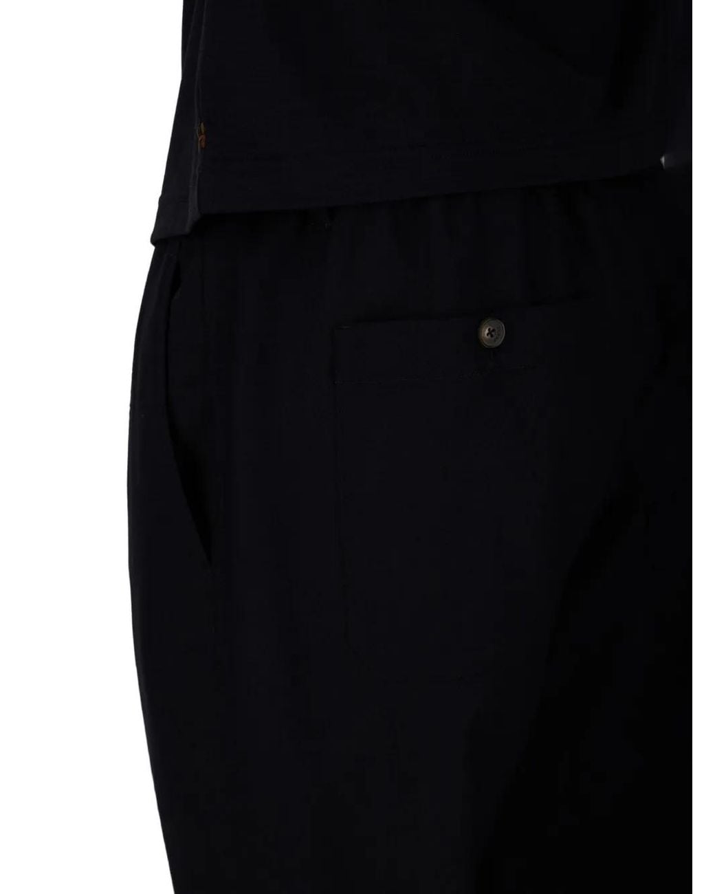 Herno Blue Pleat-Detail Trousers for men