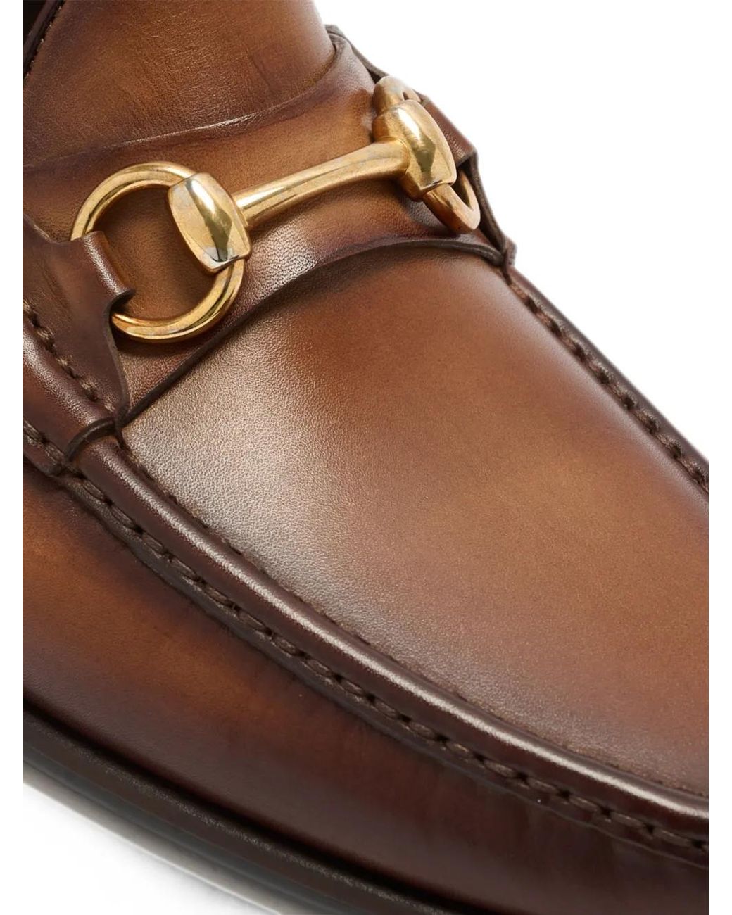 Magnanni Shoes Brown Horsebit Leather Loafers for men