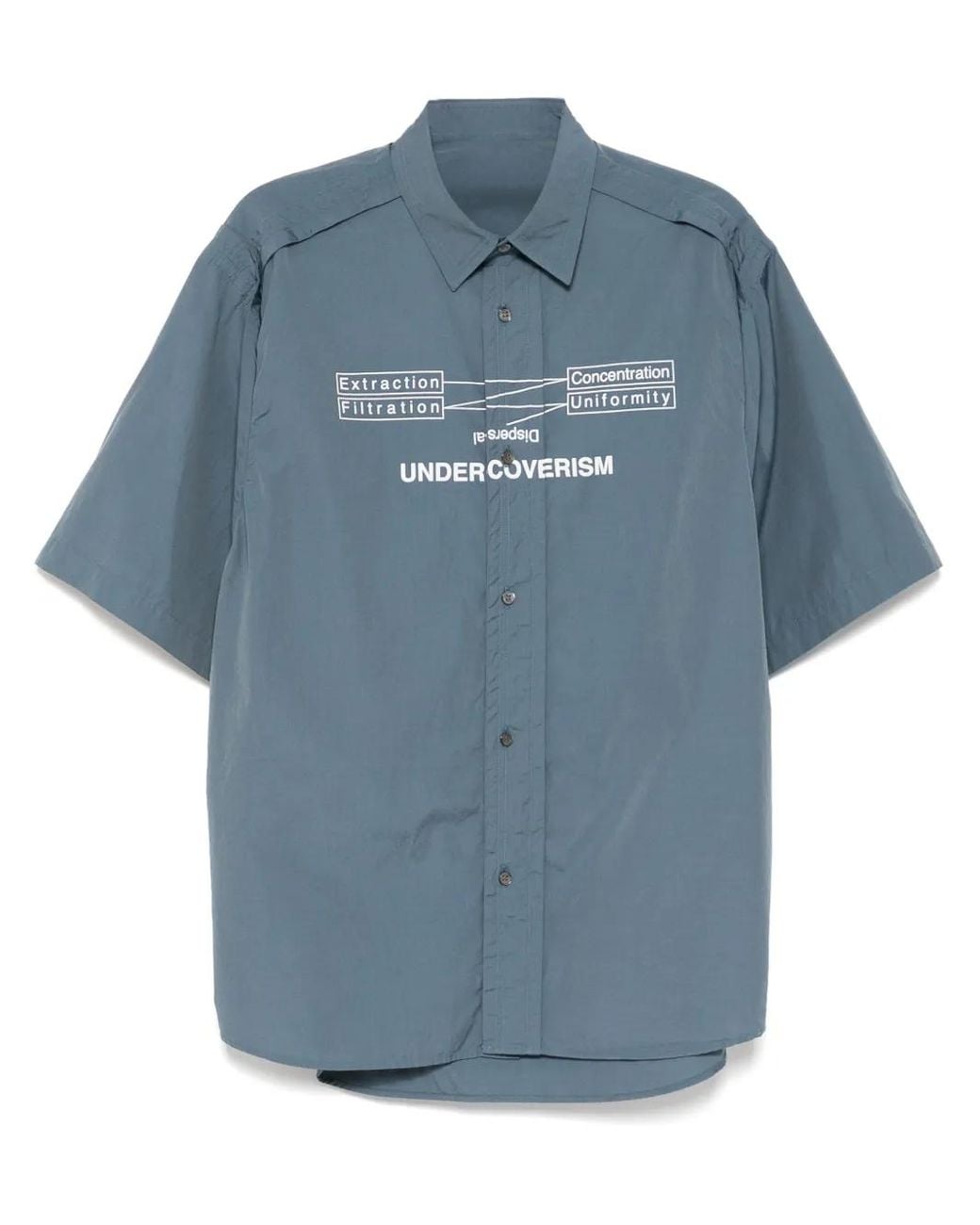 Undercover Blue Graphic-Print Shirt for men
