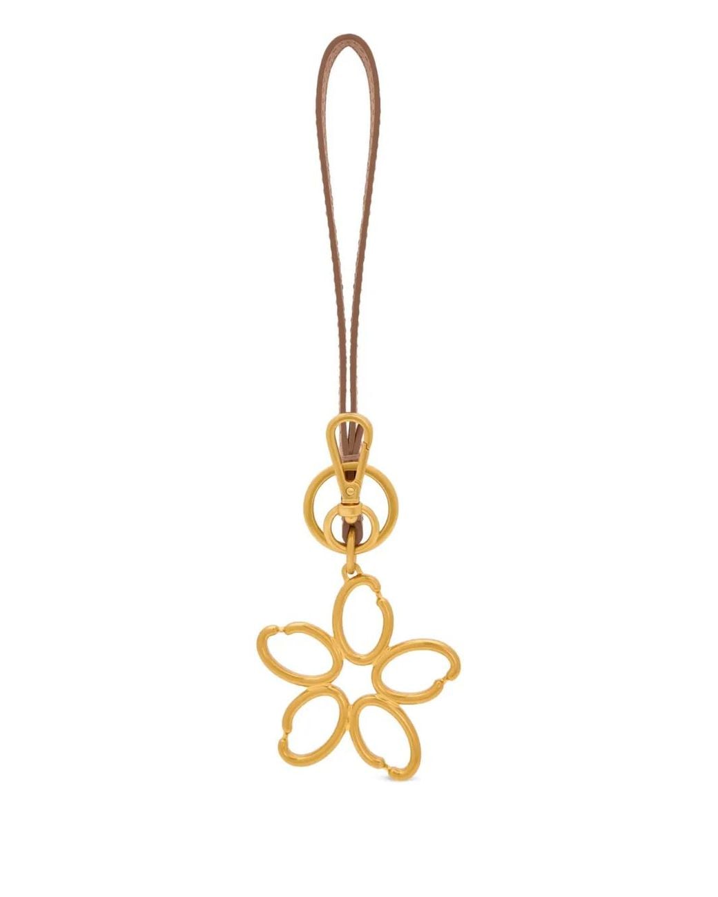 Oscar de la Renta Metallic O Flower Pendant Keyring