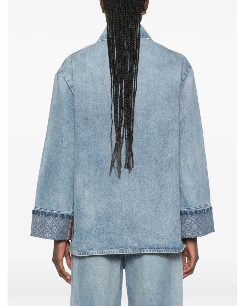Tory Burch Blue Denim Barn Jacket