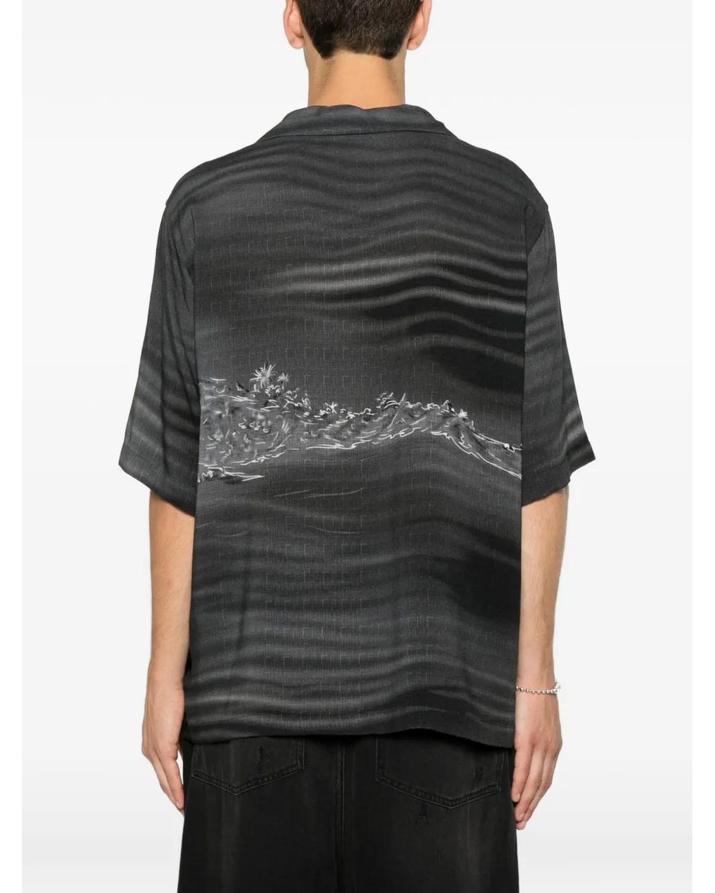 Camisa Palms Amiri de hombre de color Black