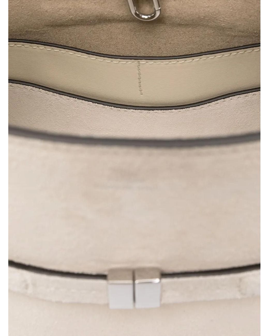 Totême  White Belted Suede Bucket Bag