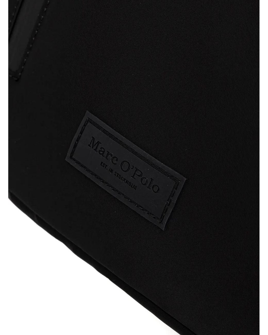 Marc O' Polo Black Buckle Rolltop Backpack for men