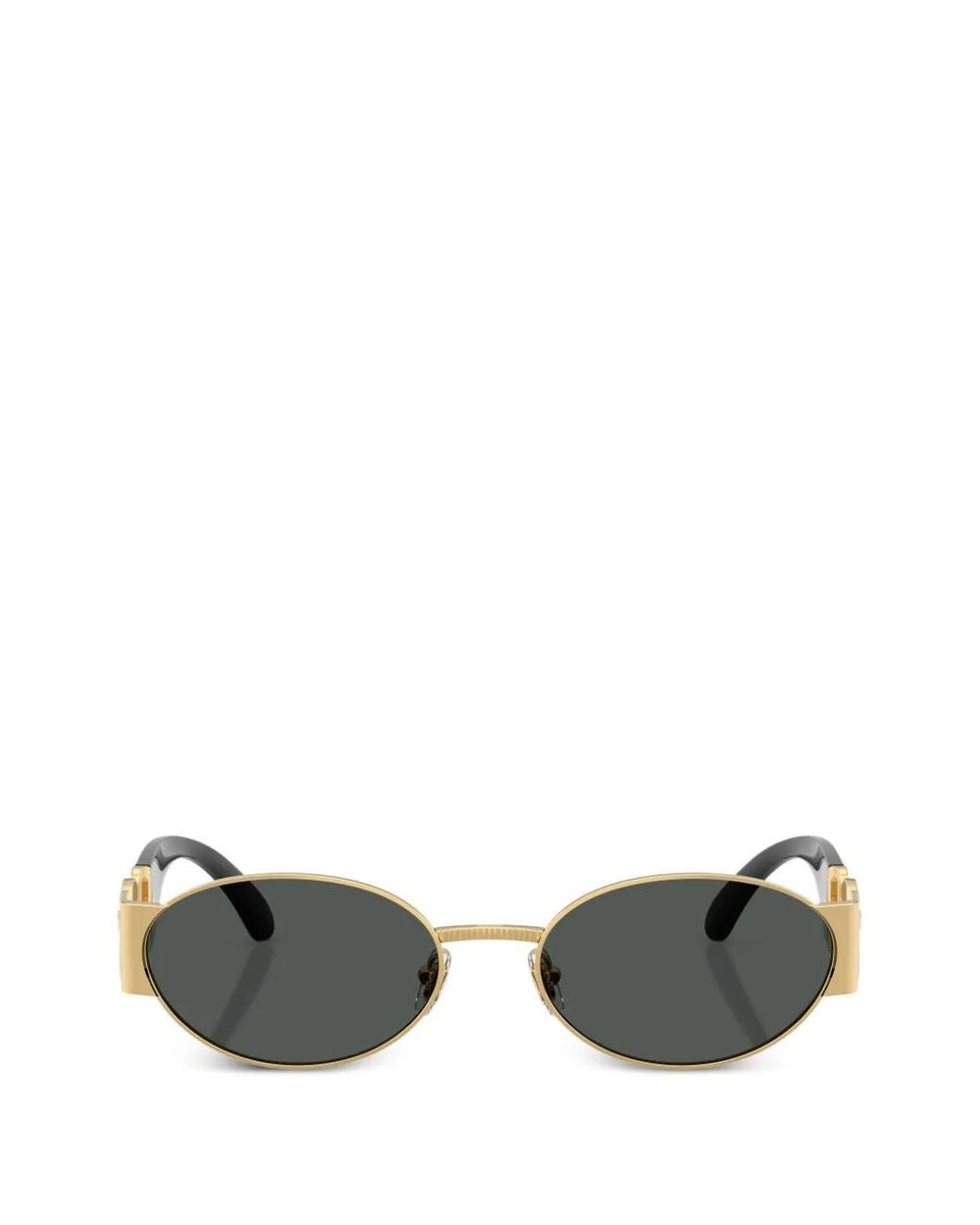 Versace Metallic Oval-Frame Sunglasses for men