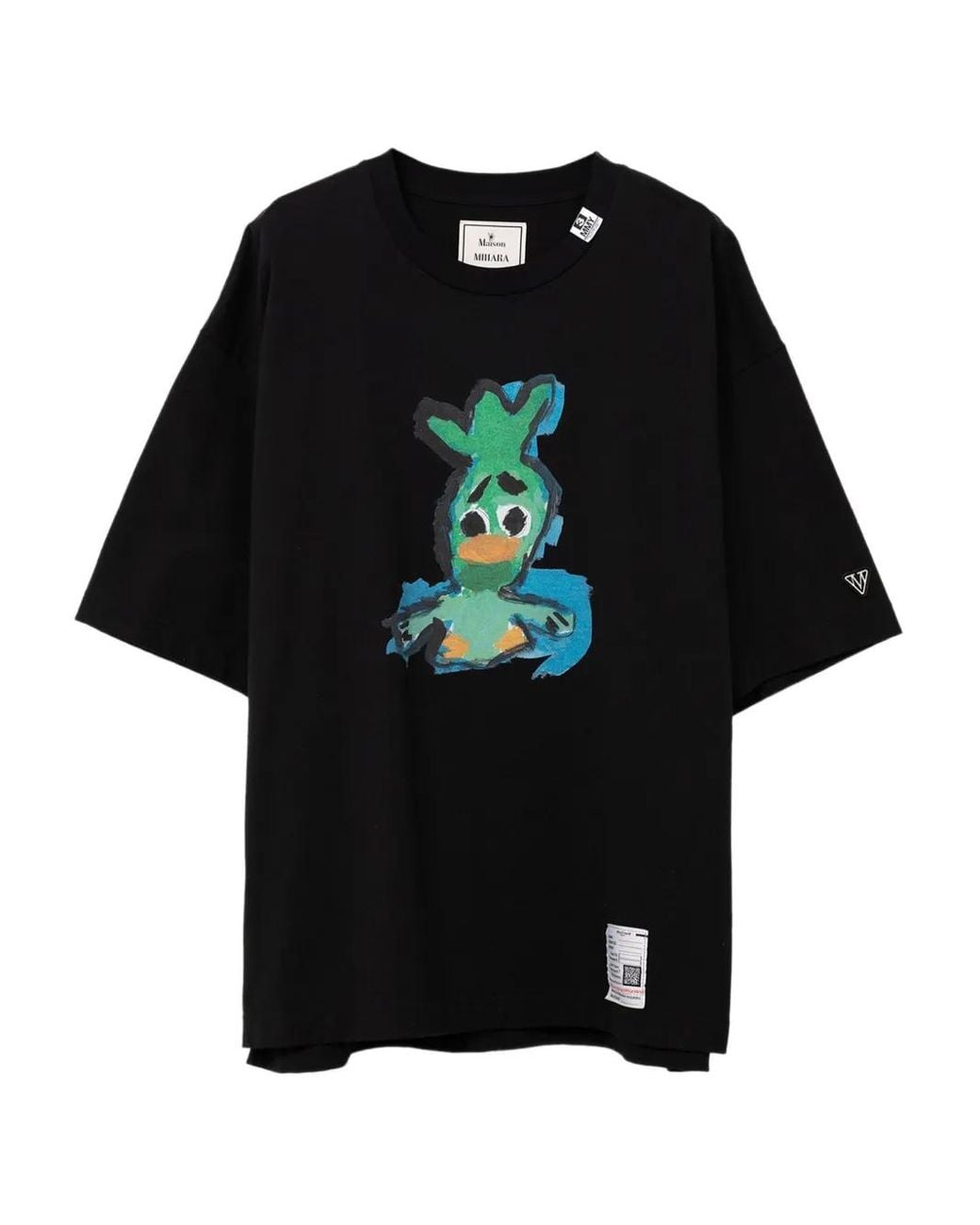Maison Mihara Yasuhiro Leon Duck-Print T-Shirt in Black for Men | Lyst