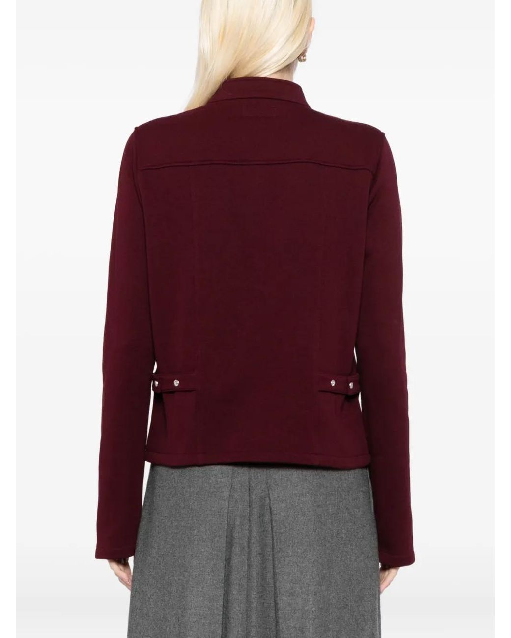 Agnes B. Purple Buttoned-Up Jacket