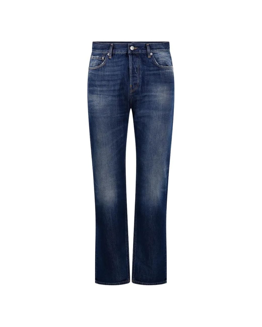Haikure Blue Faded Straight-Leg Jeans for men