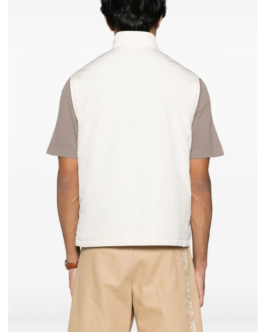 Brunello Cucinelli White Lightweight Gilet for men