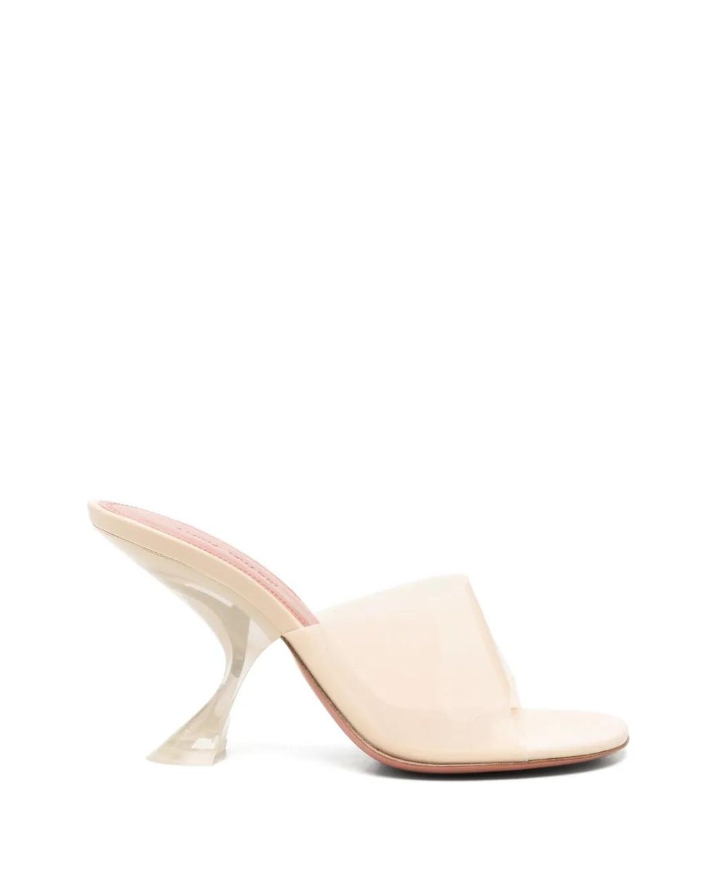 AMINA MUADDI Natural Taylor Transparent Mules