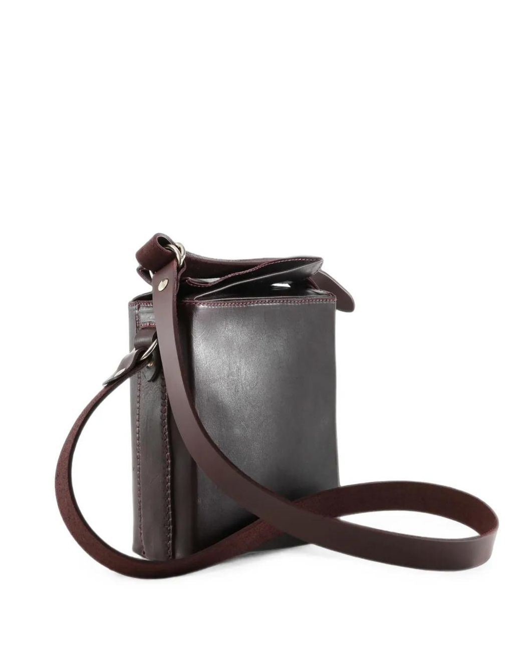 Guidi Black Box06 Groppone Leather Cross Body Bag